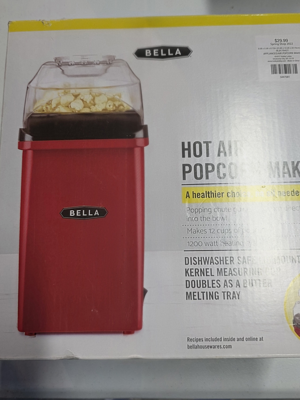 Hot Air Popcorn Maker